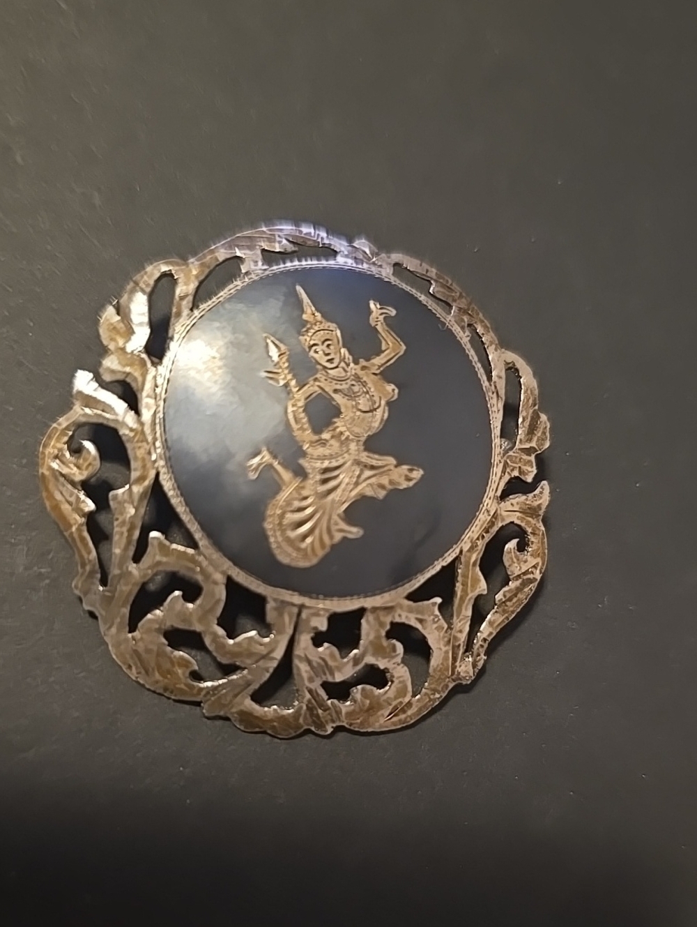 Vintage Dancing Figure Brooch - Unbranded